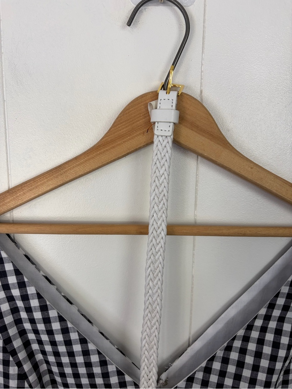 Cleo Black White Gingham Fit Flare Midi Dress A-Line Pockets Sleeveless Size 14 - Picture 10 of 14